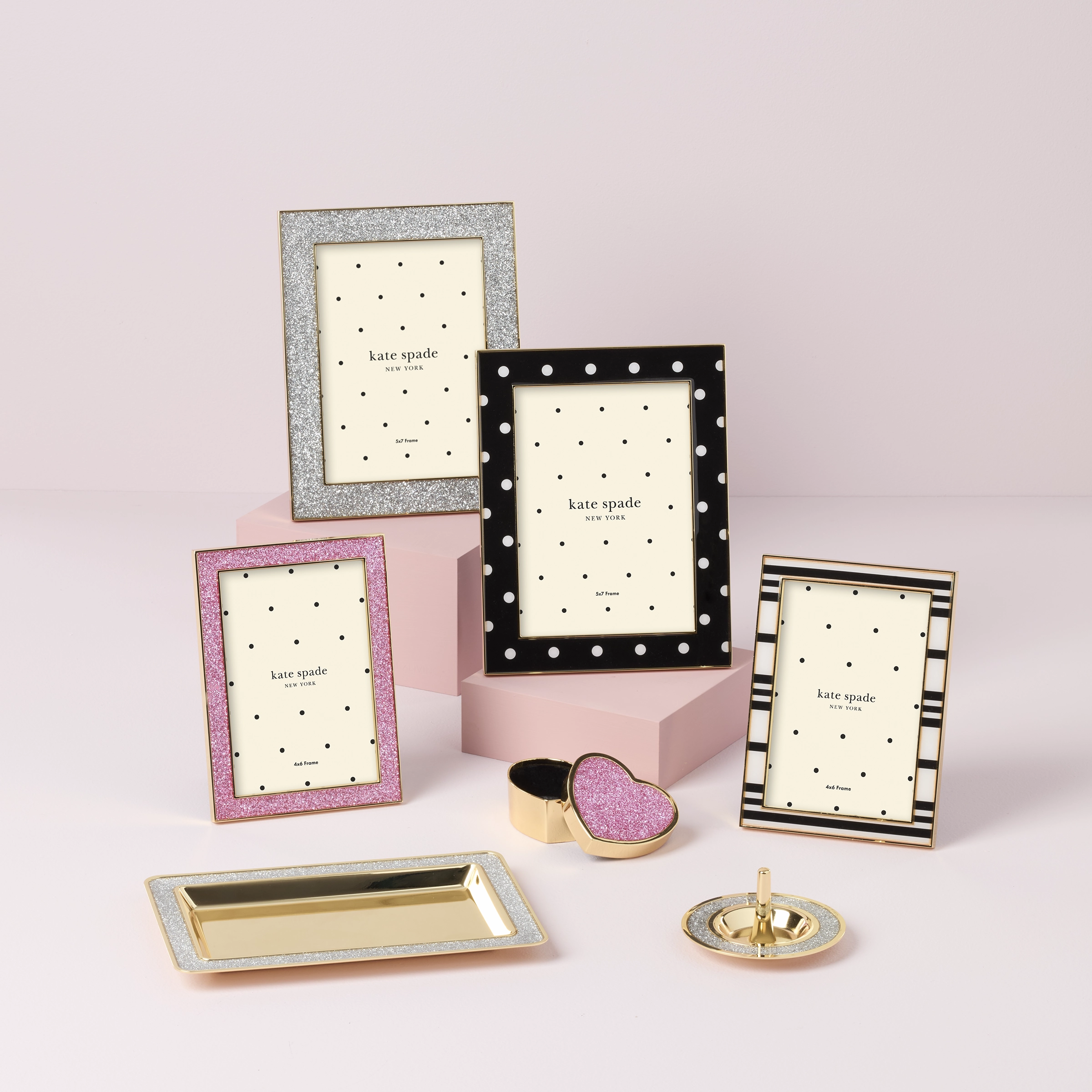 Sitting Pretty 5" X 7" Silver Glitter Frame