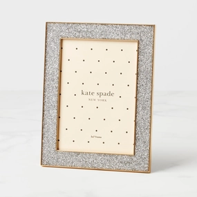 Sitting Pretty 5" X 7" Silver Glitter Frame
