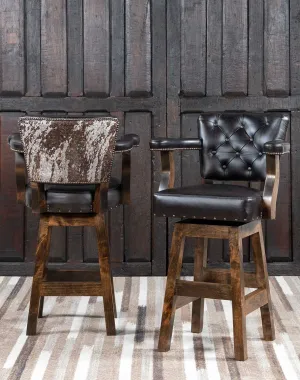 Sleek & Chic Espresso Leather Bar Stool gaming chair, computer chair