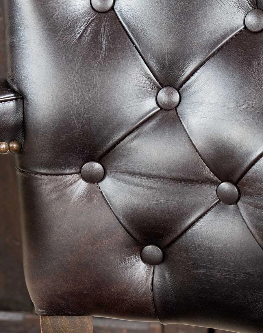 Sleek & Chic Espresso Leather Bar Stool