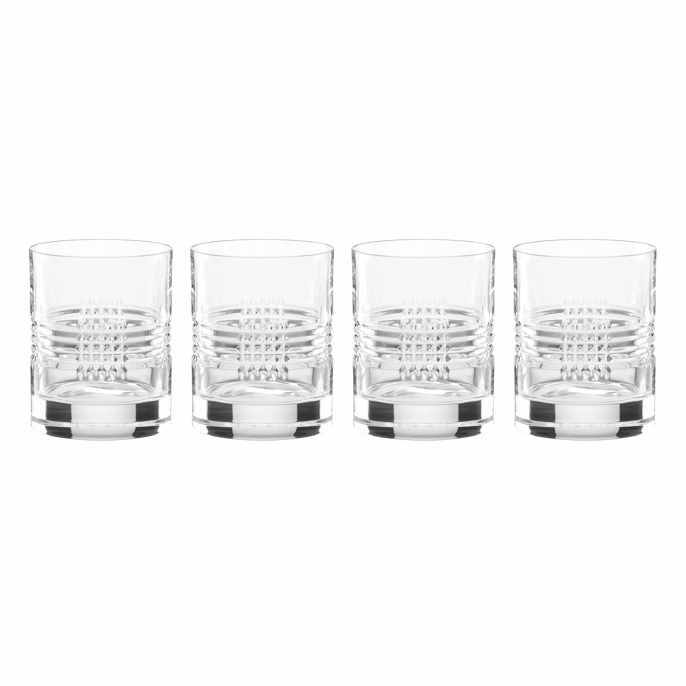 Sloane Crystal Double Old Fashion Glasses - Set Of 4