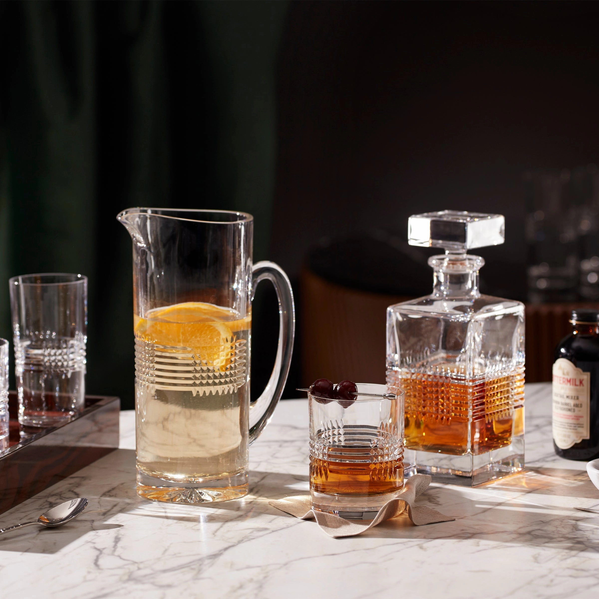 Sloane Crystal Double Old Fashion Glasses - Set Of 4