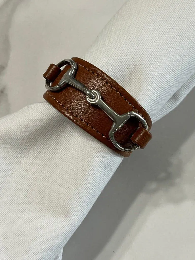 Snaffle Bit & Leather Napkin Ring
