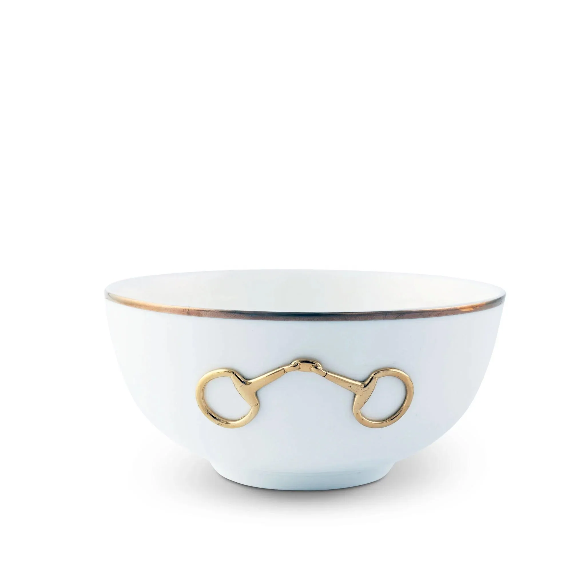 Snaffle Bit Gold Cereal Bowl