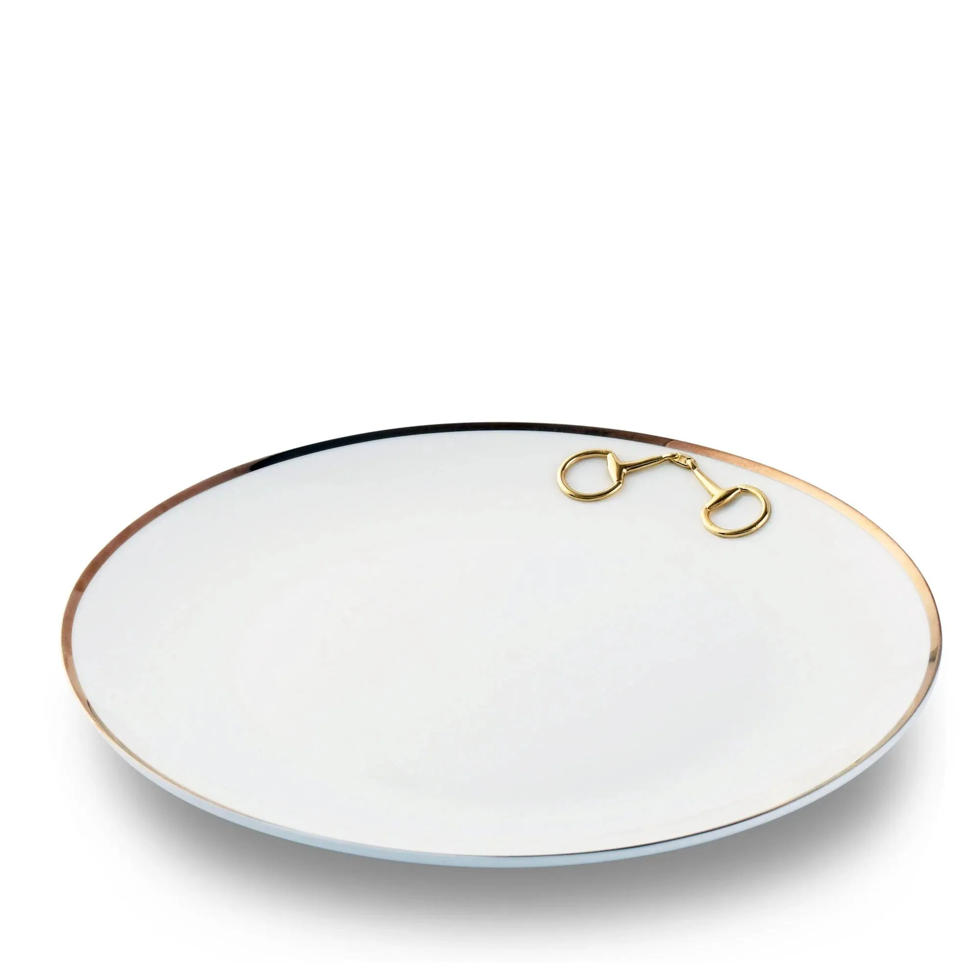 Snaffle Bit Gold Dinner Plate toilet seat cover, slow close seat
