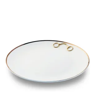 Snaffle Bit Gold Dinner Plate toilet seat cover, slow close seat
