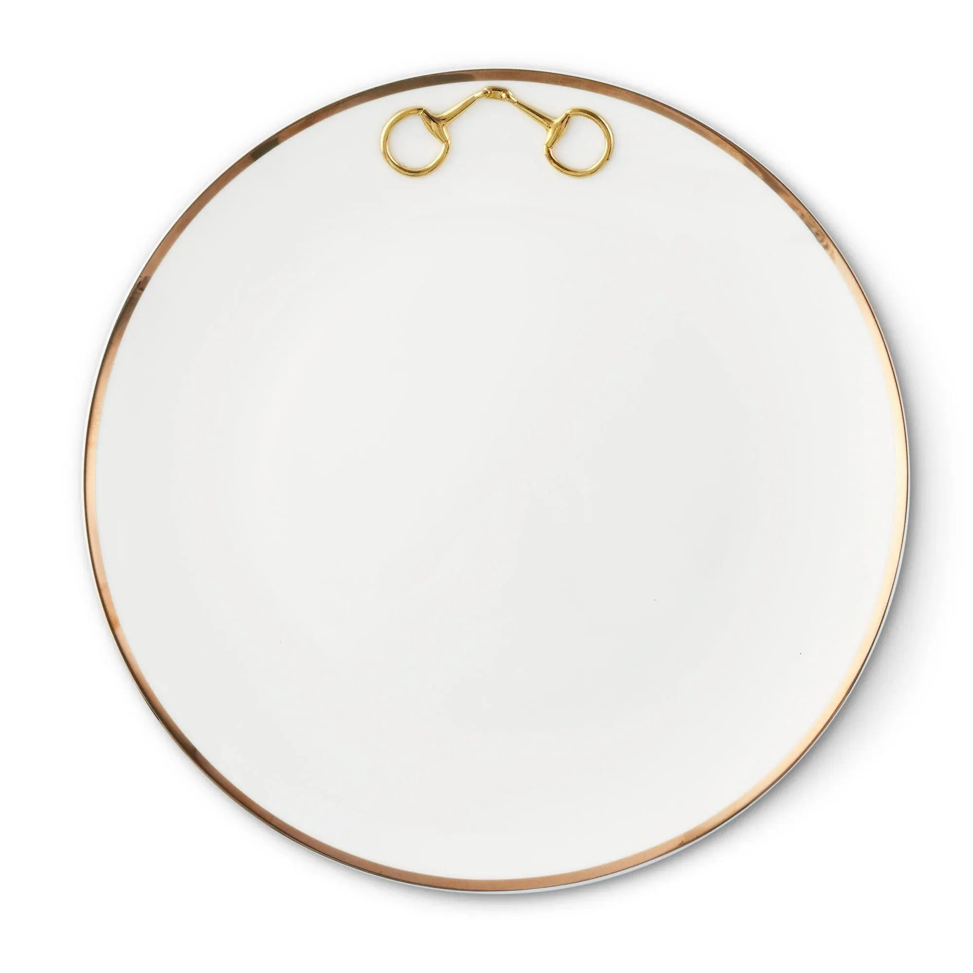 Snaffle Bit Gold Dinner Plate