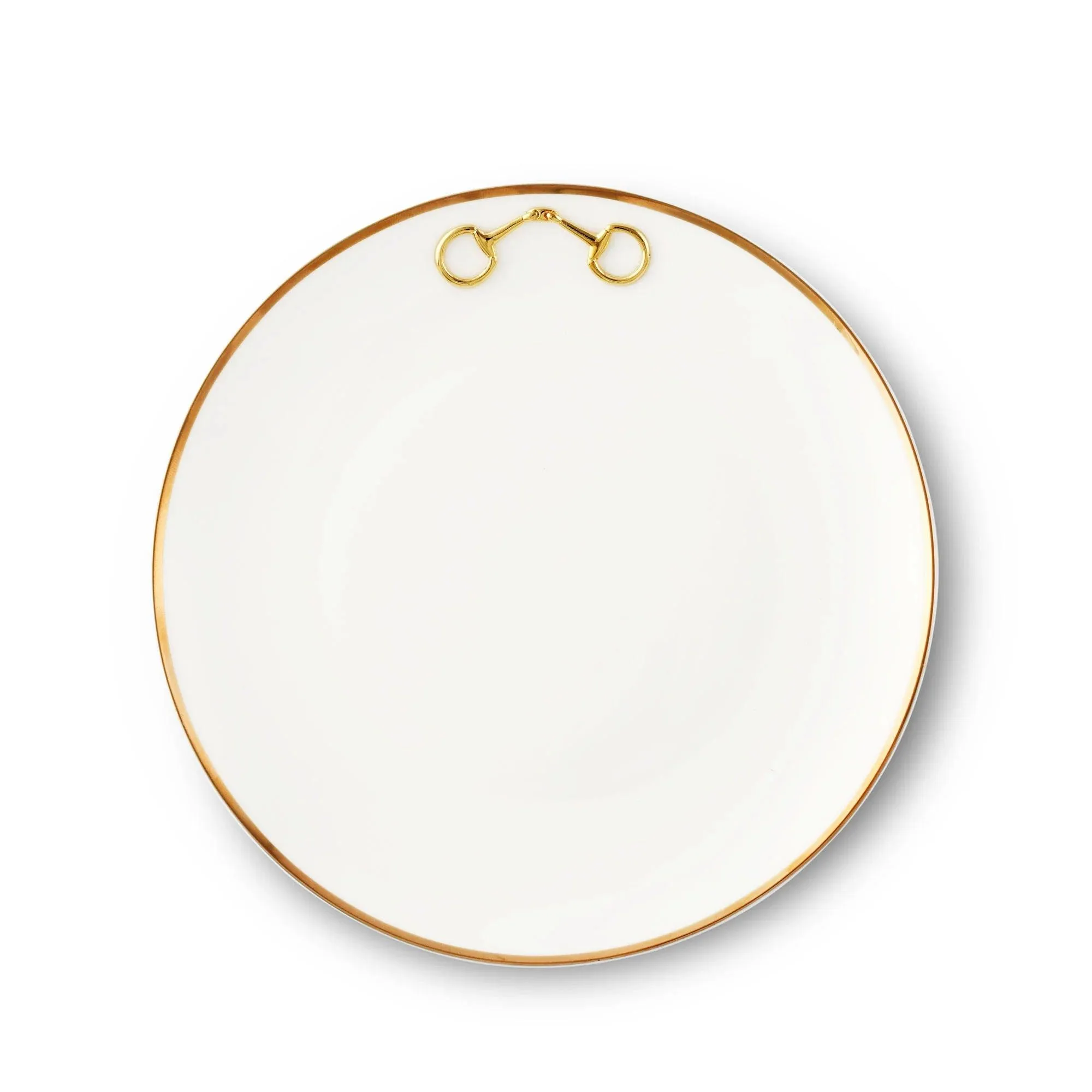 Snaffle Bit Gold Salad Plate