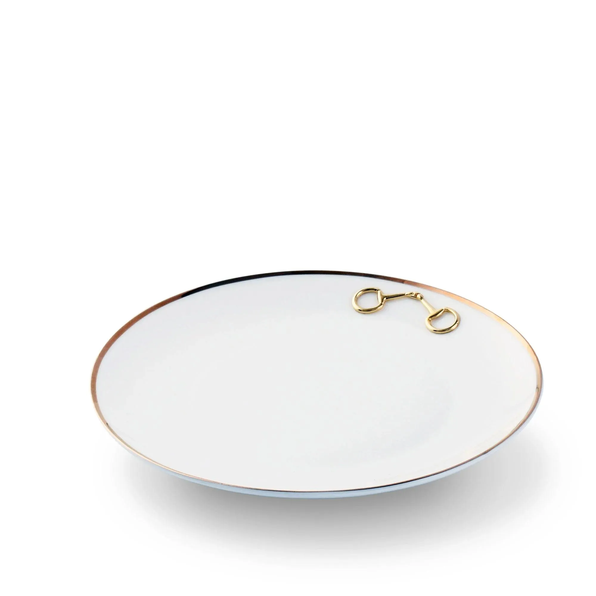 Snaffle Bit Gold Salad Plate