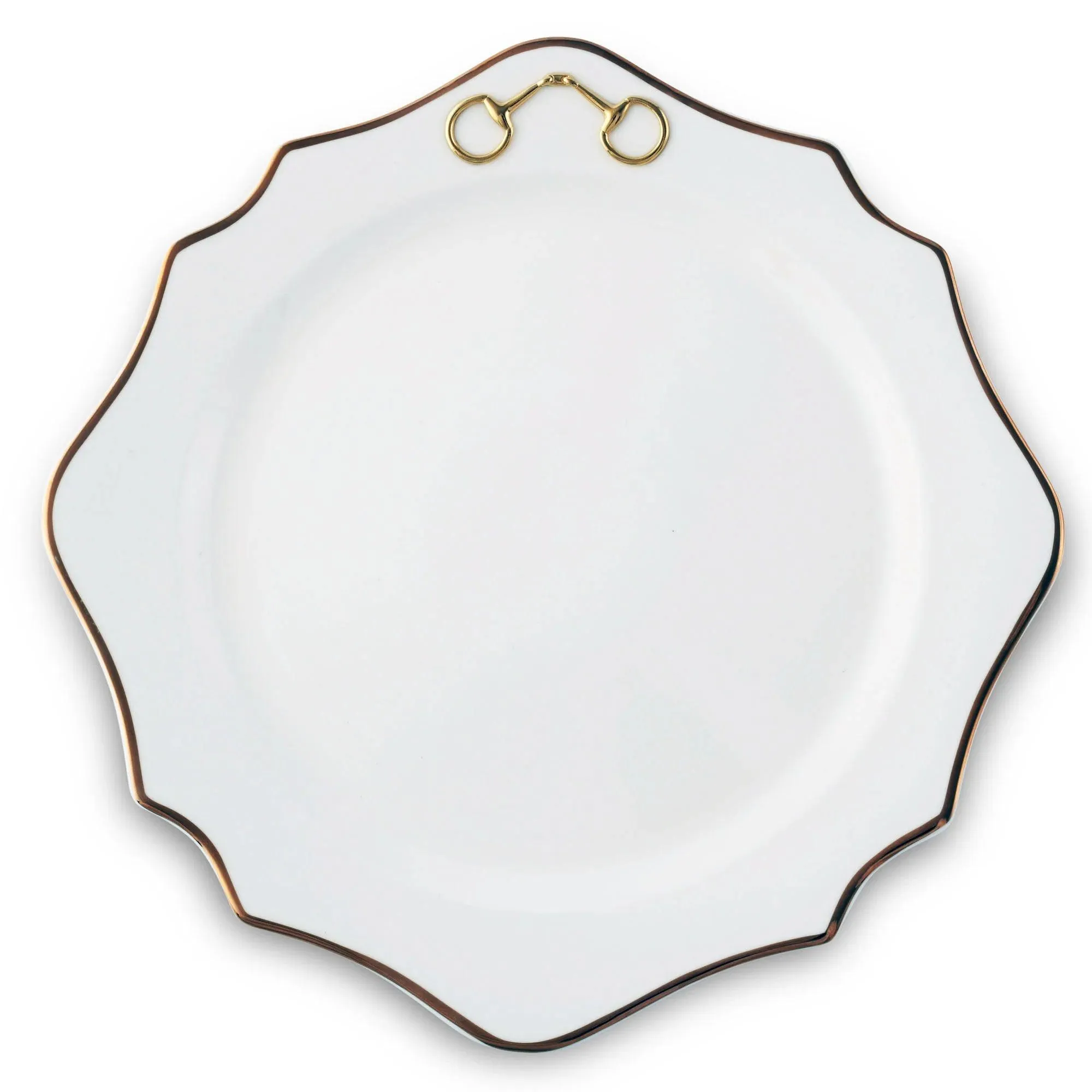 Snaffle Bit Gold Scallop Charger Plate toilet seat cover, slow close seat