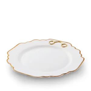 Snaffle Bit Gold Scallop Dinner Plate toilet seat cover, slow close seat