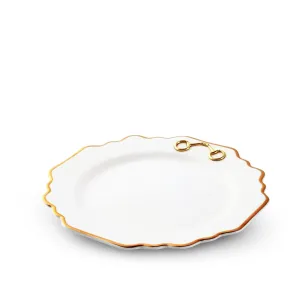 Snaffle Bit Gold Scallop Salad Plate toilet seat cover, slow close seat
