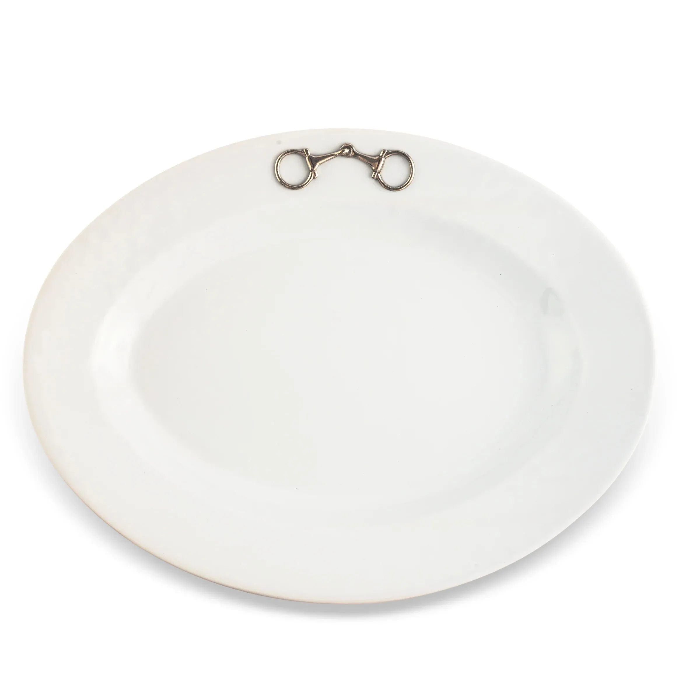 Snaffle Bit Oval Serving Tray shower curtain, waterproof liner