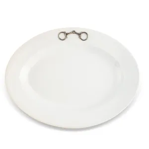Snaffle Bit Oval Serving Tray shower curtain, waterproof liner