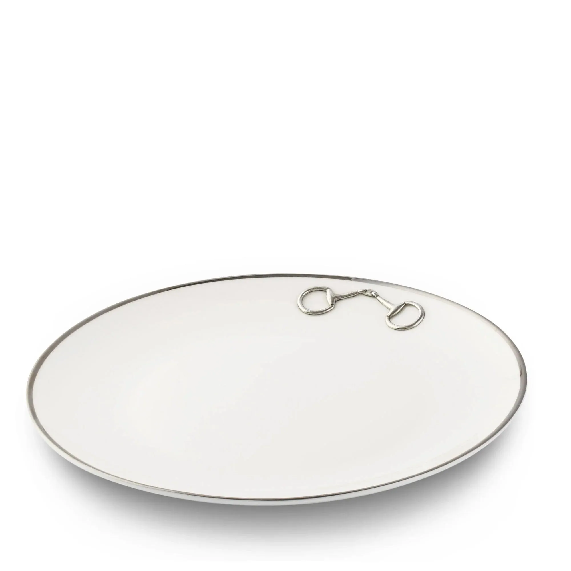 Snaffle Bit Platinum Dinner Plate