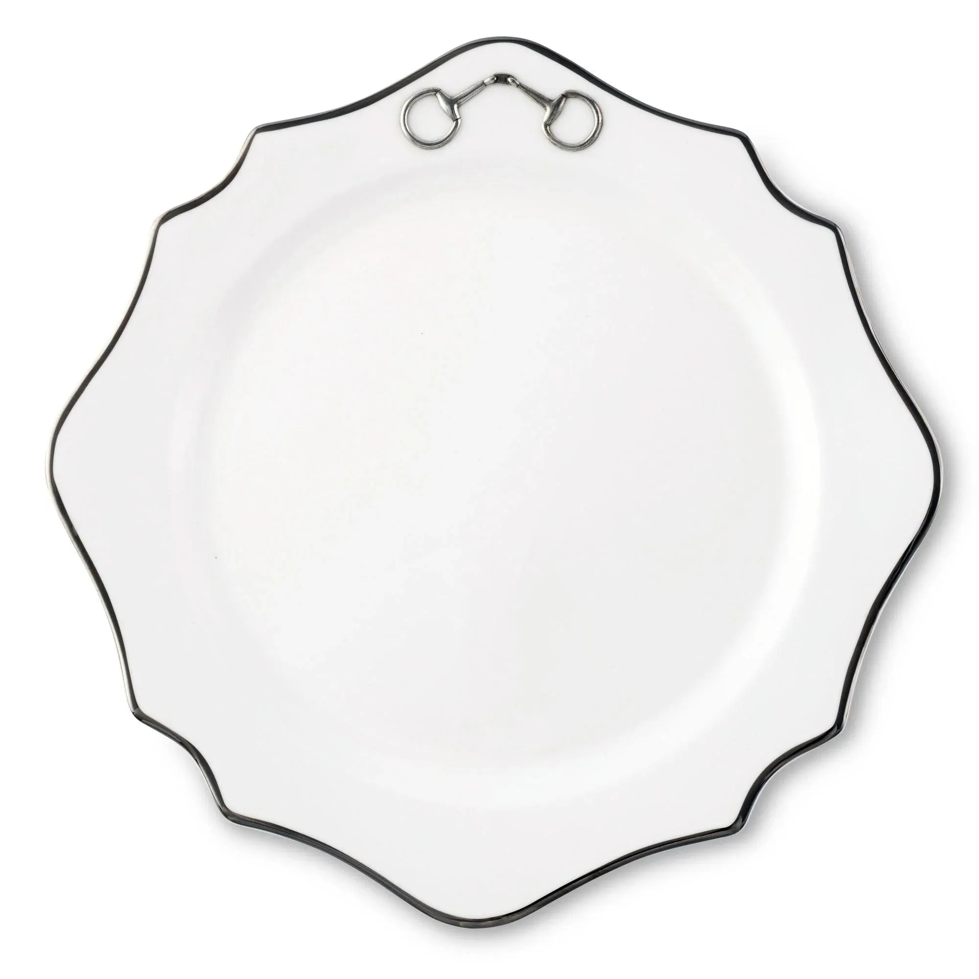 Snaffle Bit Platinum Scallop Charger Plate toilet seat cover, slow close seat