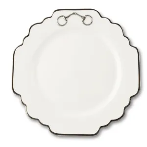 Snaffle Bit Platinum Scallop Dinner Plate toilet seat cover, slow close seat