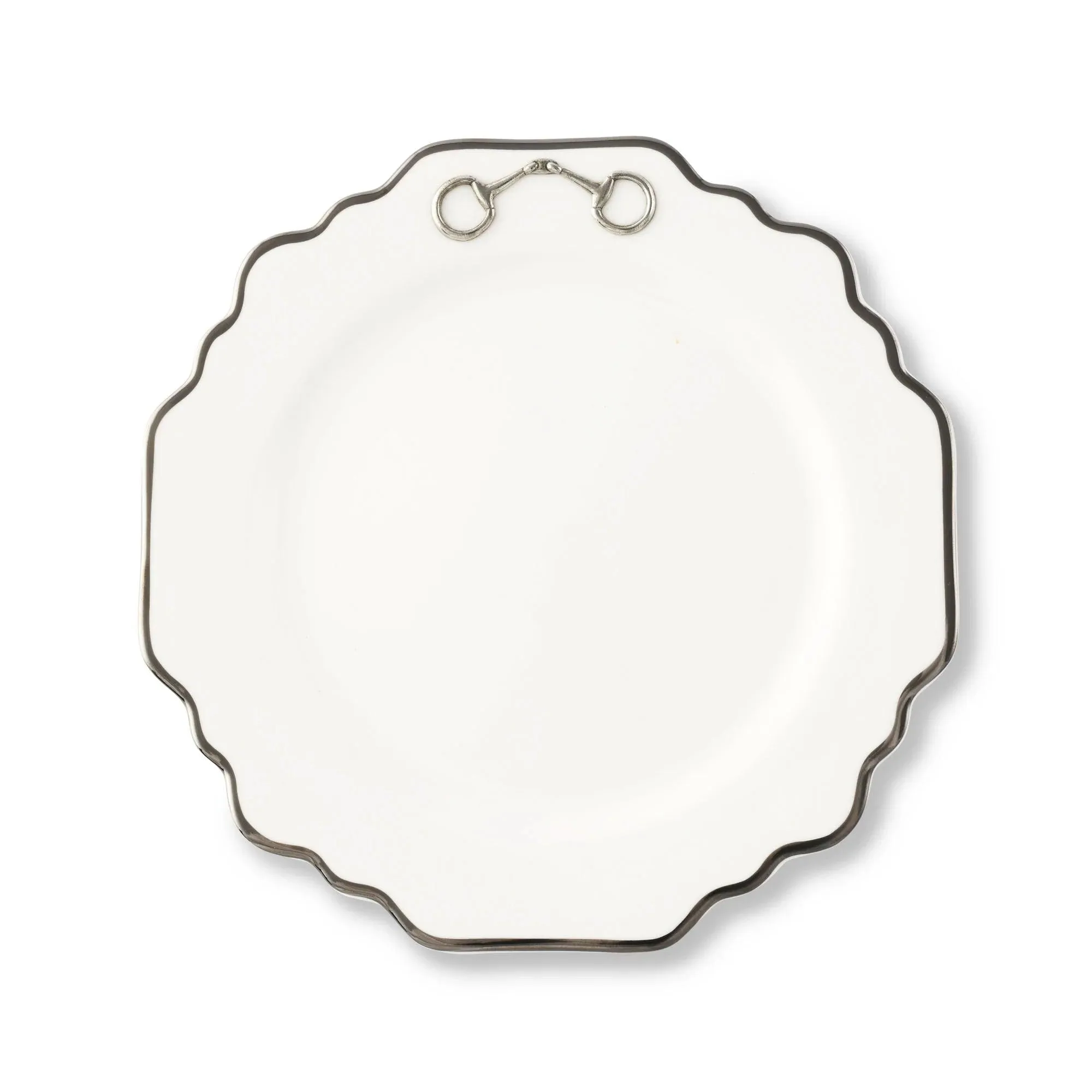 Snaffle Bit Platinum Scallop Salad Plate toilet seat cover, slow close seat