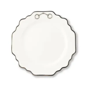 Snaffle Bit Platinum Scallop Salad Plate toilet seat cover, slow close seat