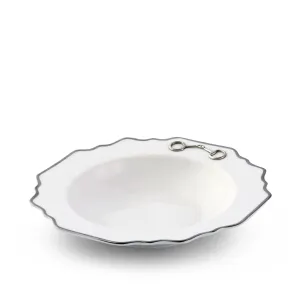 Snaffle Bit Platinum Scallop Soup Bowl toilet seat cover, slow close seat