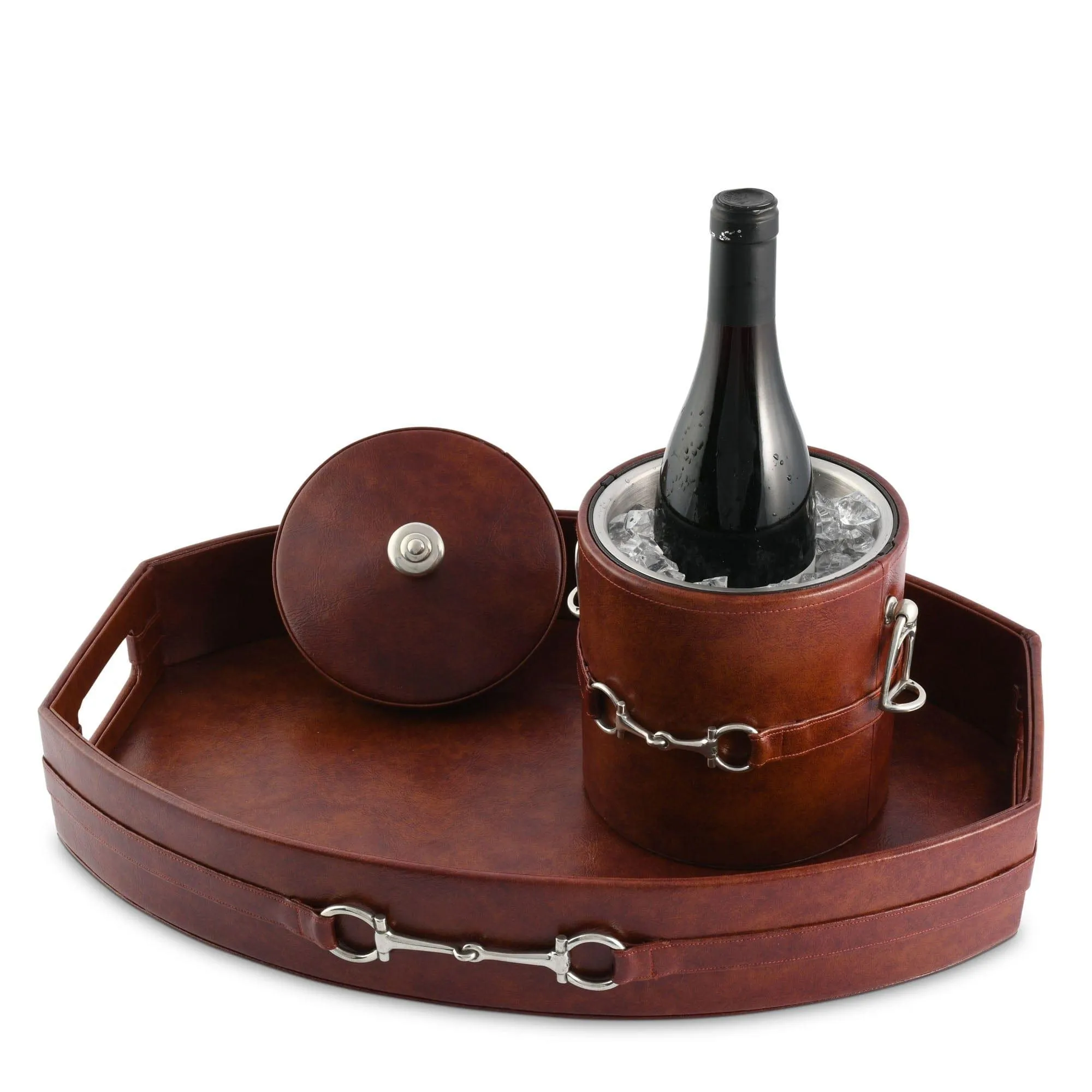 Snaffle Bit Vegan Leather Ice Bucket