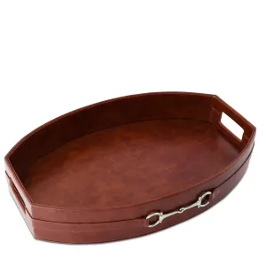 Snaffle Bit Vegan Leather Presentation Tray shower curtain, waterproof liner