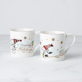 Snoopy Skating Mugs - Set of 2