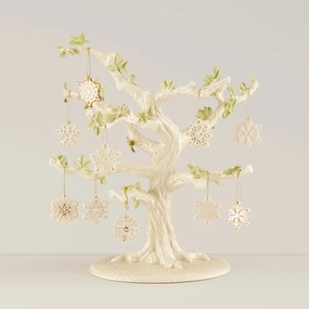 Snowflake 11-Piece Ornament & Tree Set