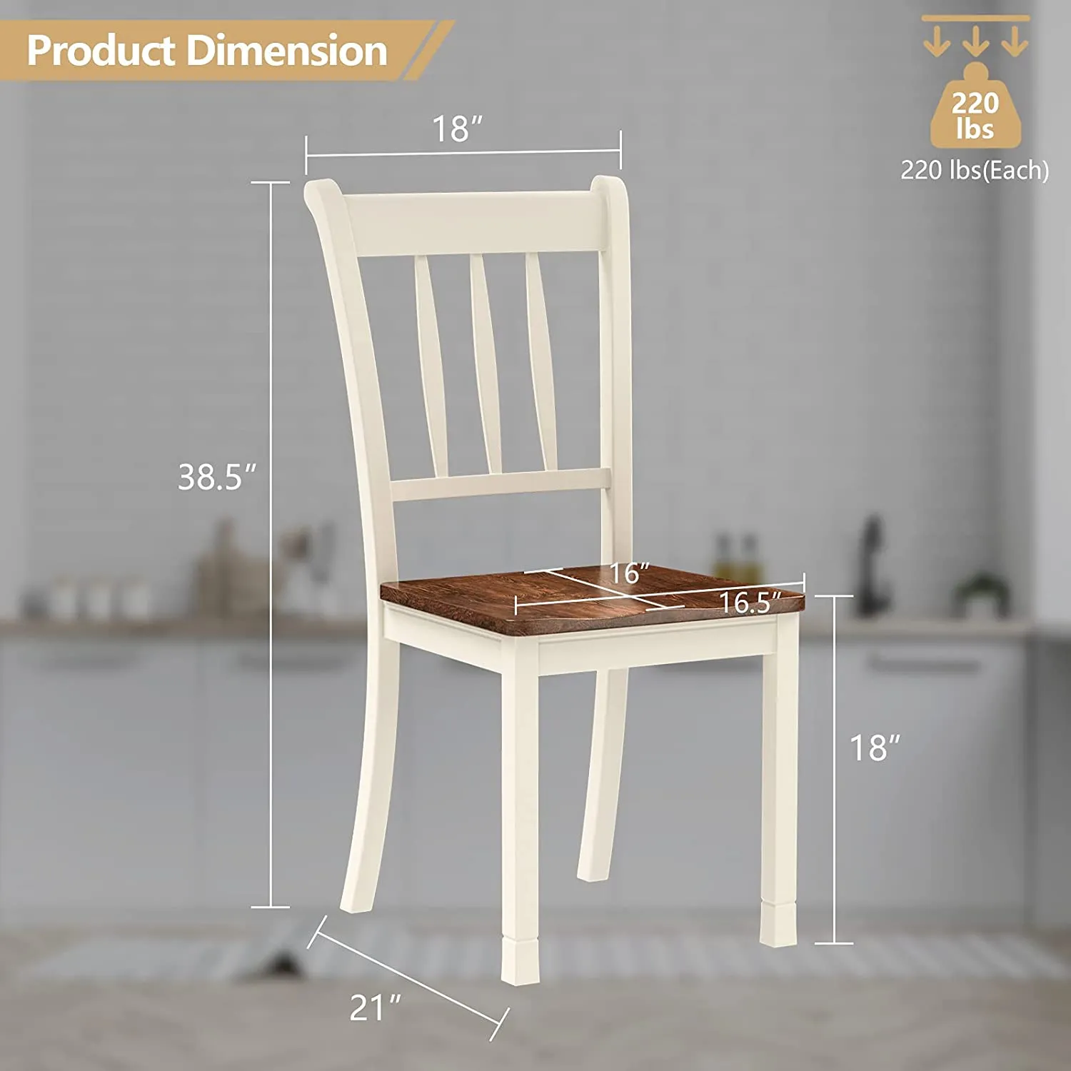 Solid Wood Whitesburg Dining Chairs Set of 4