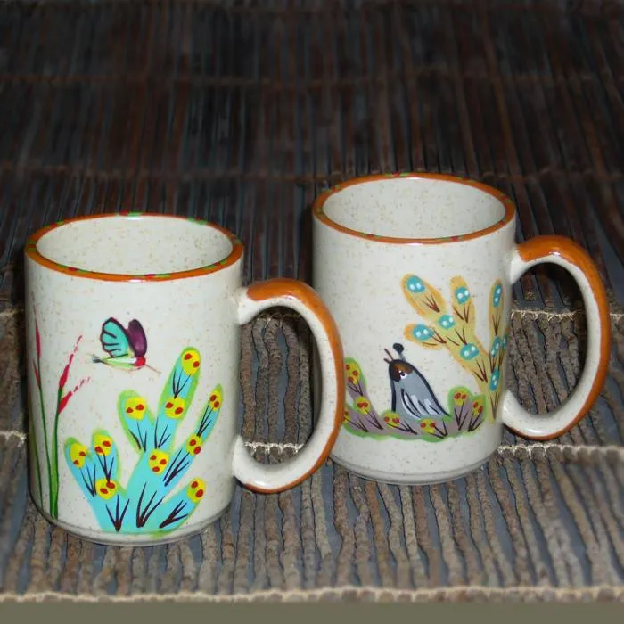 Sonoran Desert Hand-Painted Dinnerware Set - Southwestern Elegance
