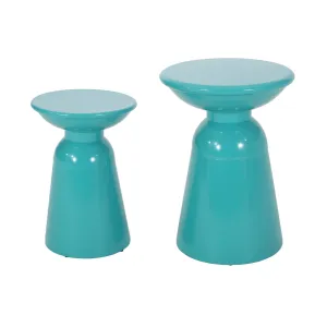 Soto Outdoor Metal Side Tables, Set of 2 coffee table, accent table