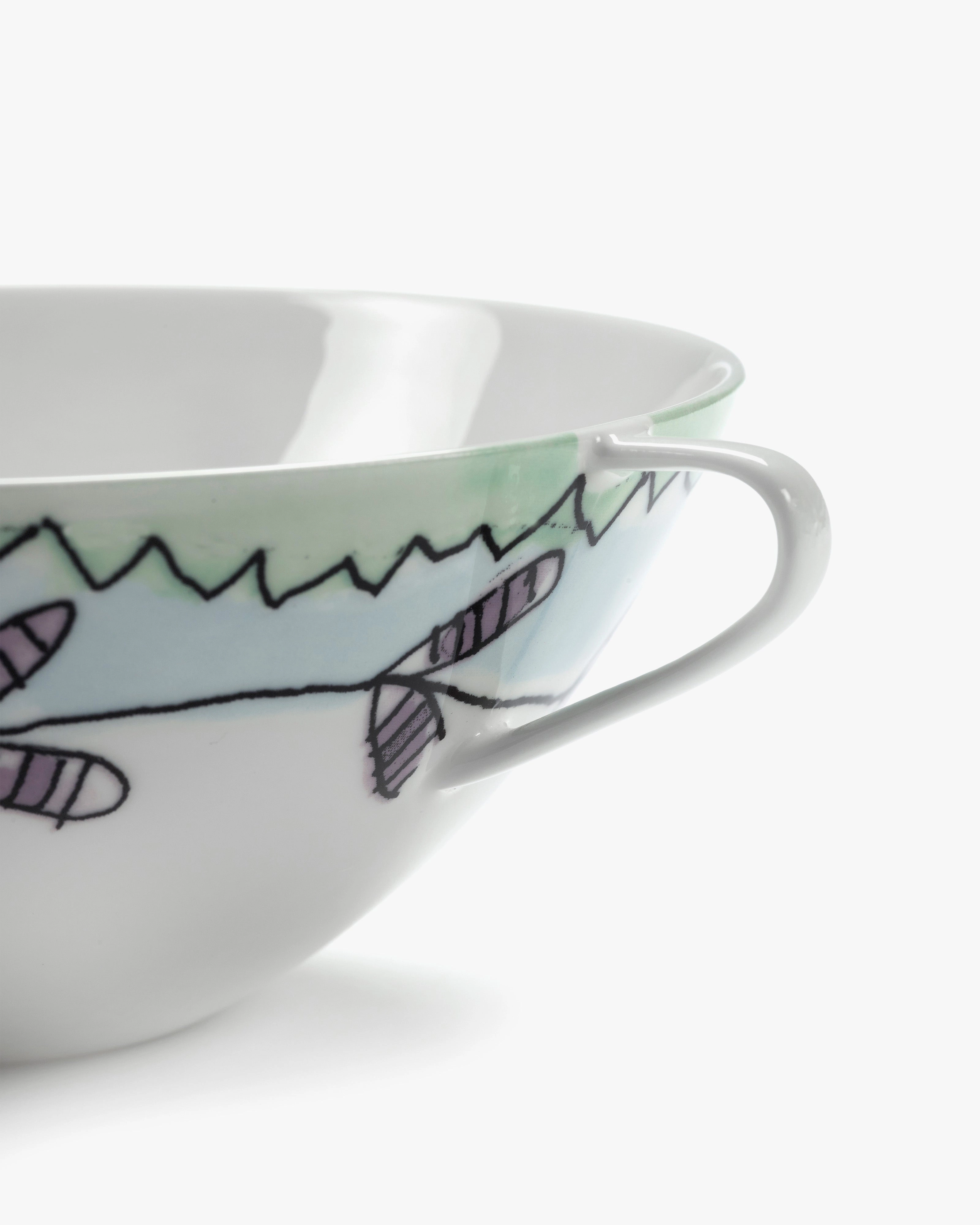 Soup bowl Blossom milk Midnight Flowers