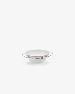 Soup bowl Dark viola Midnight Flowers