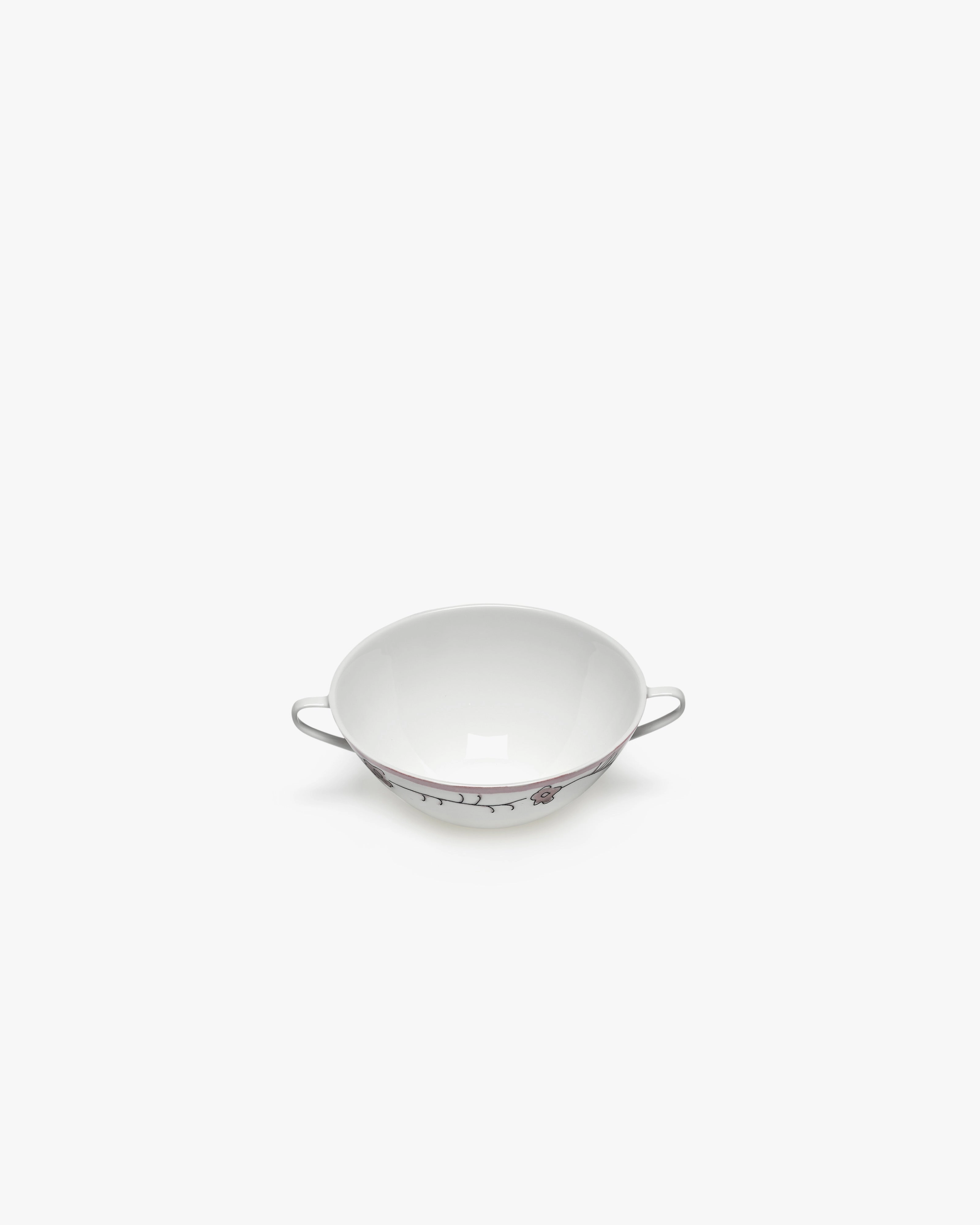 Soup bowl Dark viola Midnight Flowers