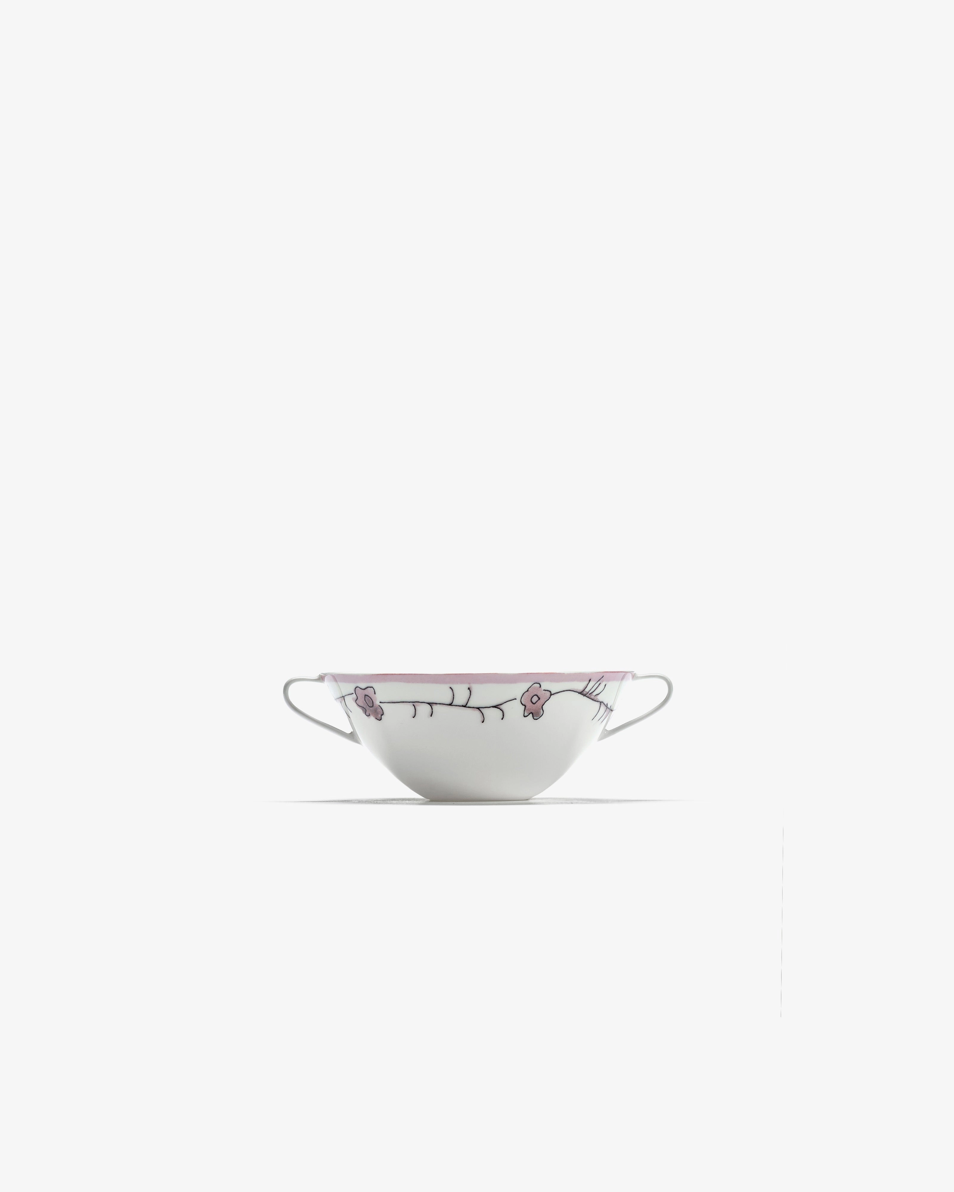 Soup bowl Dark viola Midnight Flowers