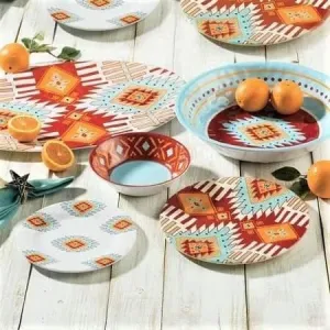 Southwest Design Melamine Dishes 14-Piece Set toilet seat cover, slow close seat
