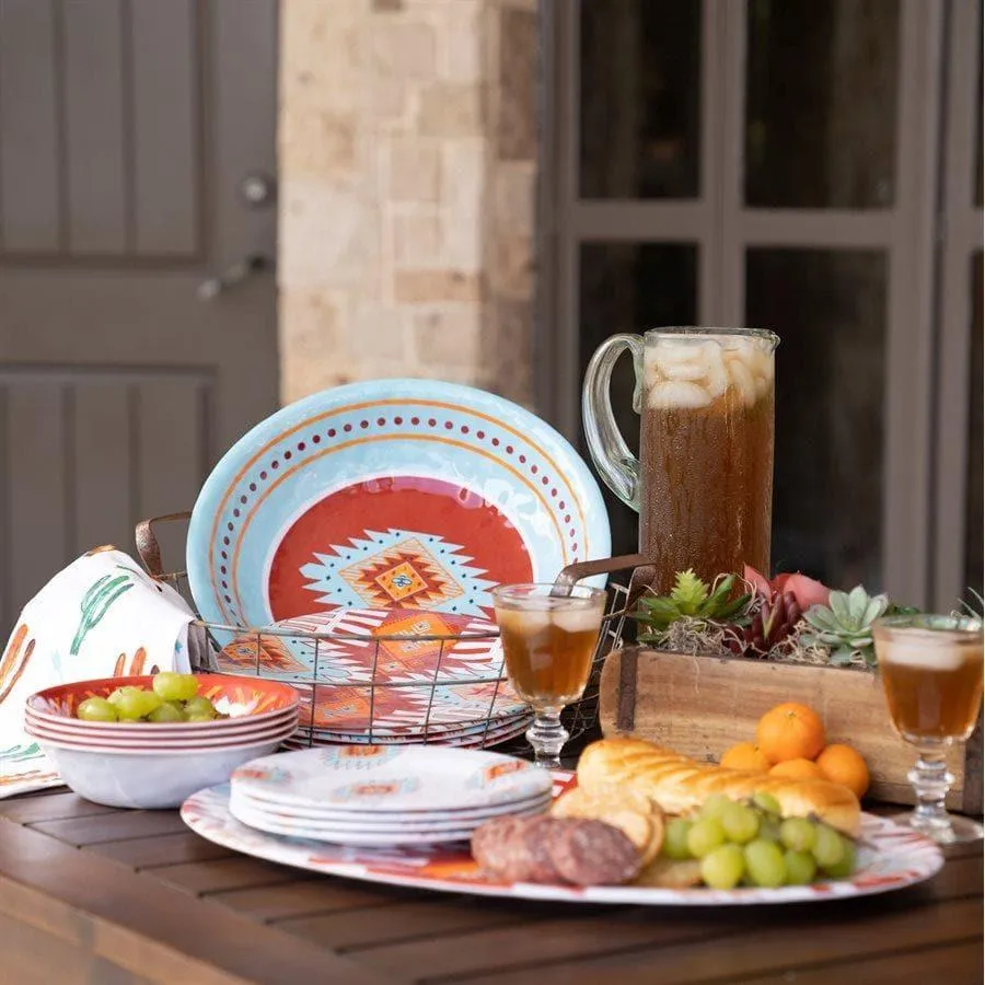 Southwest Design Melamine Dishes 14-Piece Set