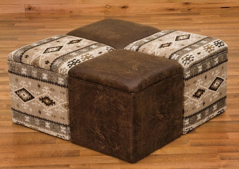 Southwest Cube Ottoman with Storage