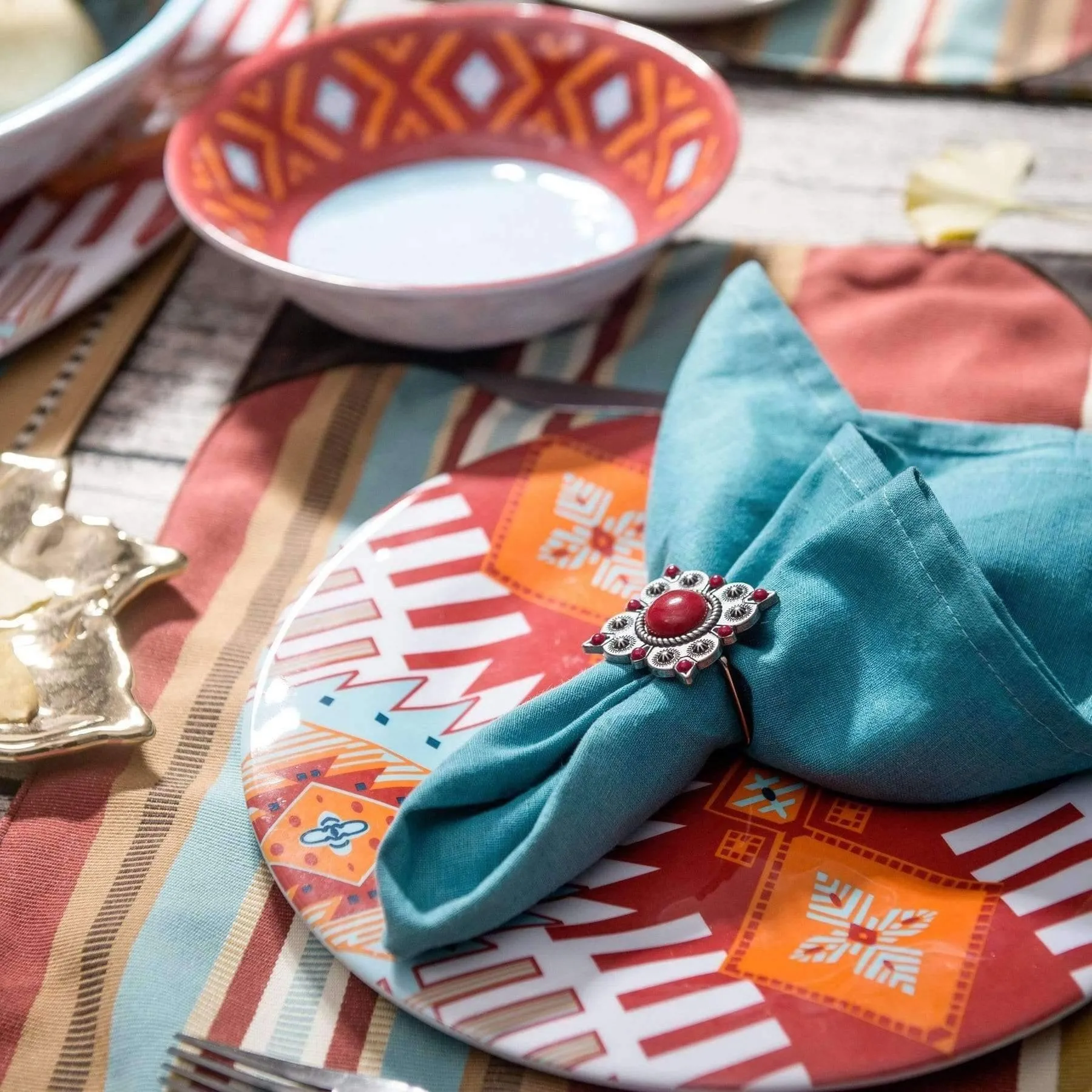 Southwestern Melamine Dish Set 14- PC