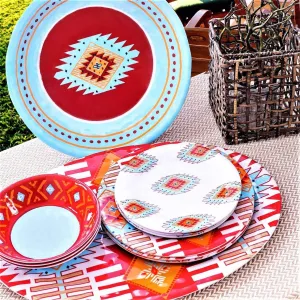 Southwestern Melamine Dish Set 14- PC toilet seat cover, slow close seat