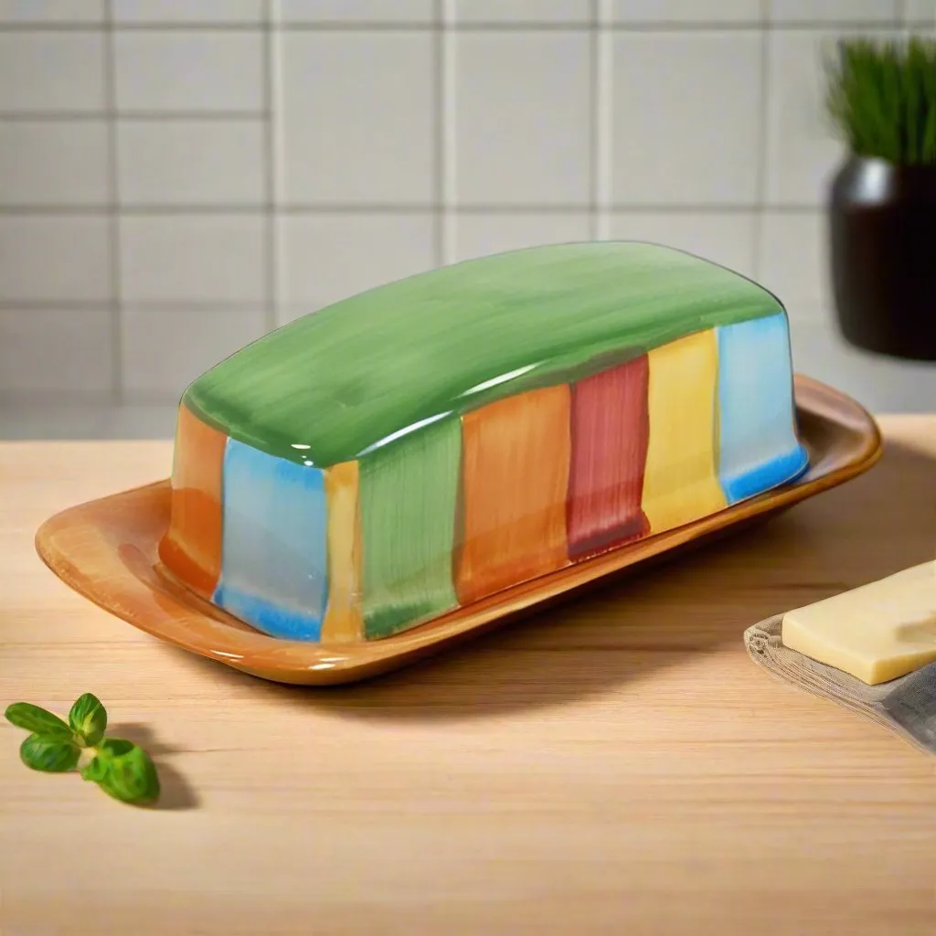 Southwestern Serape Butter Dish toilet seat cover, slow close seat
