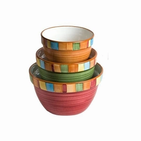 Southwestern Serape Mixing Bowls baking dish, nonstick cookware