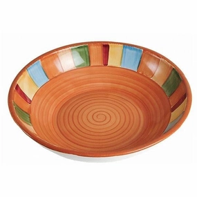 Southwestern Serape Pasta Bowl shower curtain, waterproof liner