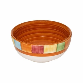 Southwestern Serape Soup Bowl shower curtain, waterproof liner