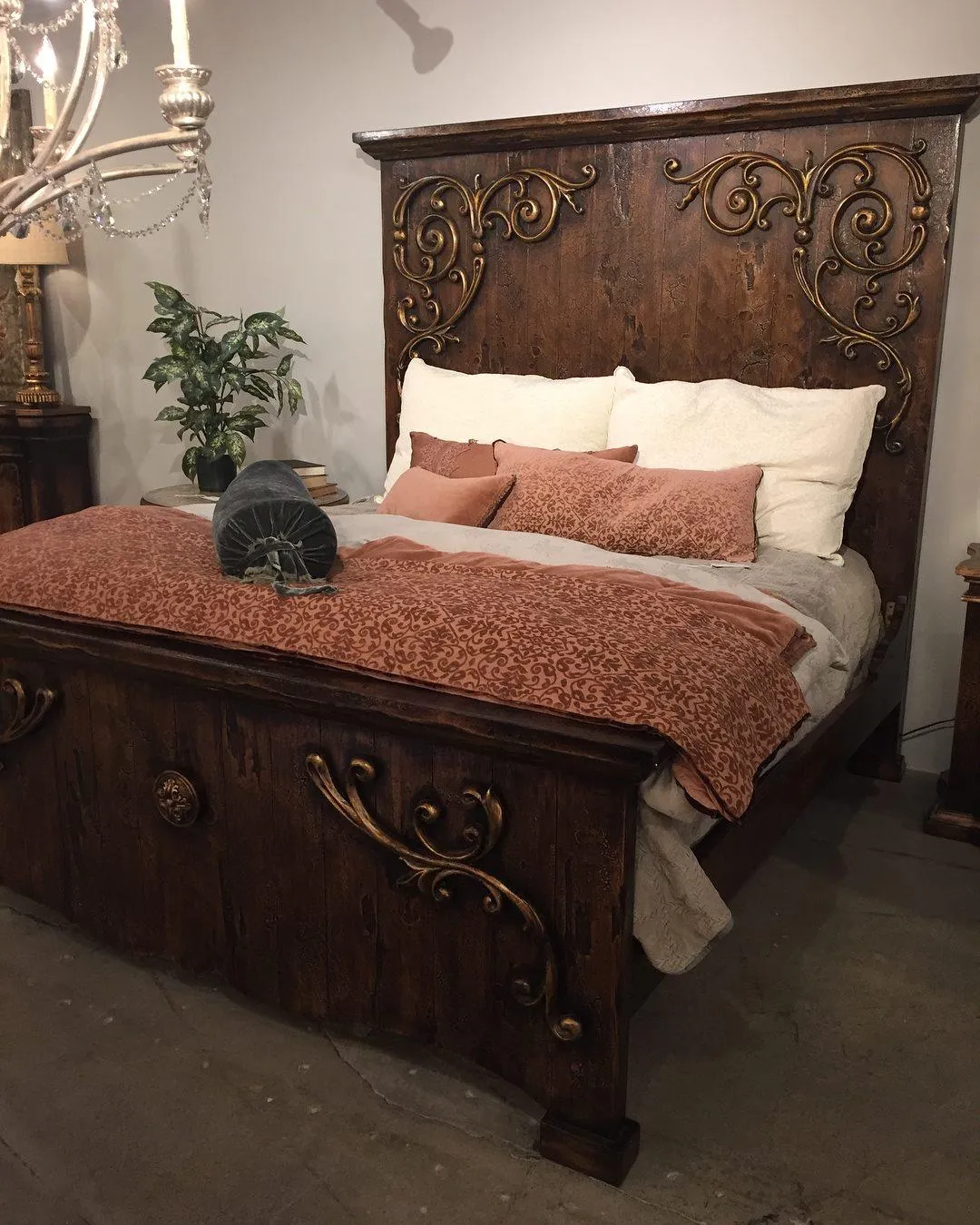 Spanish Hacienda Carved Bed
