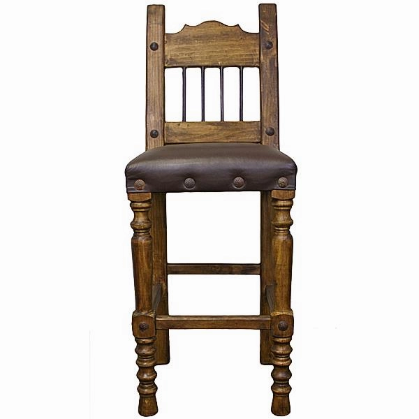 Spanish Heights Leather Seat Stools