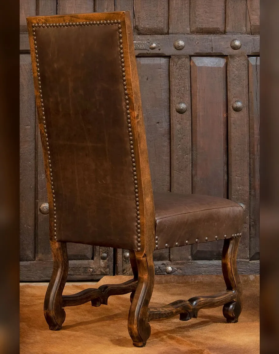 Springbok & Leather Side Chair