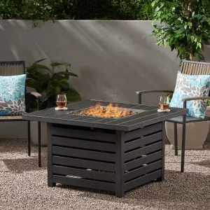 Square Iron Fire Pit - NH118013 patio chairs, outdoor seating