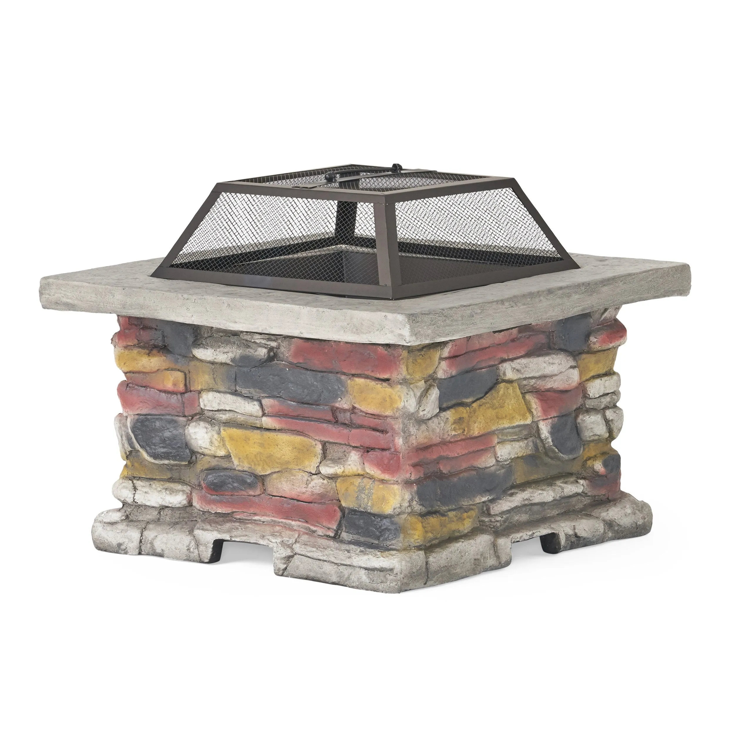 Square Natural Stone Finish Fire Pit - NH376732 floor chair, tatami chair