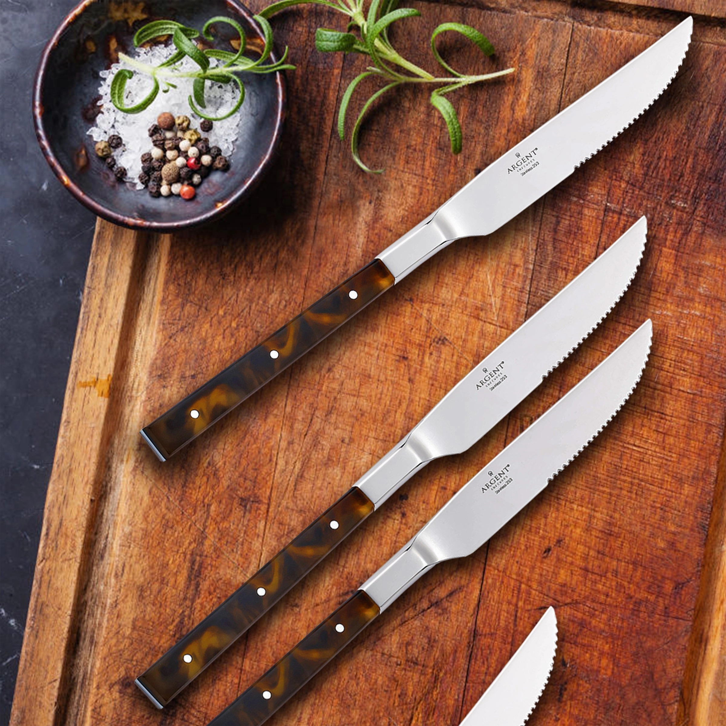 St. Laurent Tortoise Steak Knives Set of 4